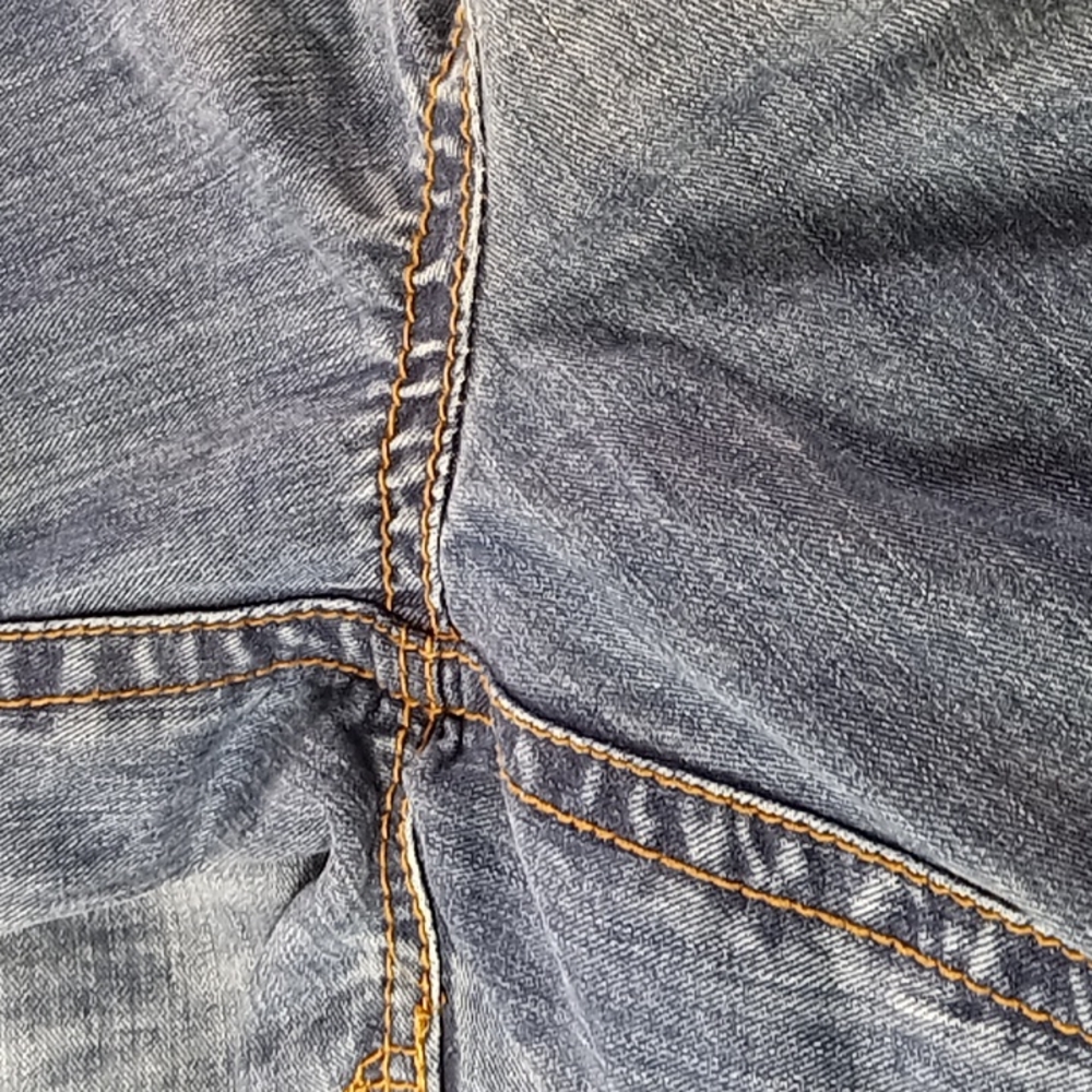 aeropostale Distressed Bootcut Blue Jeans Size 13/14 Reg - Picture 11 of 16